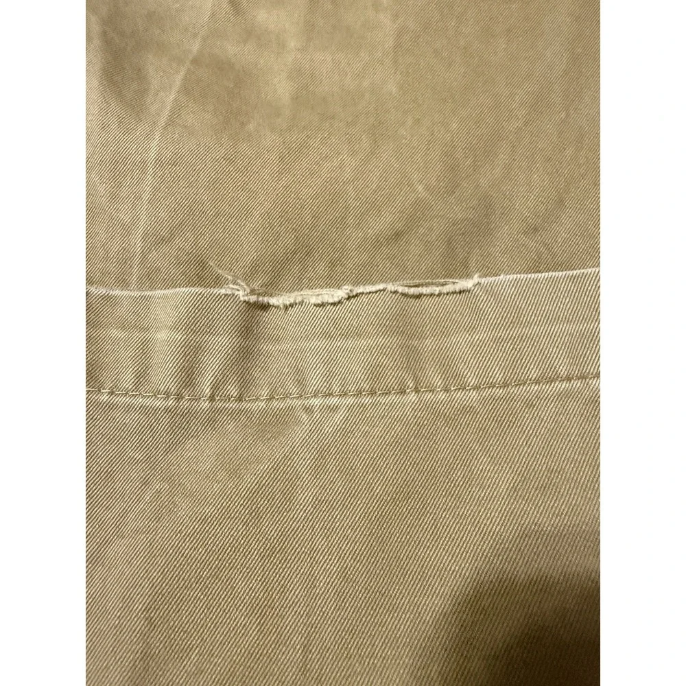 Vintage Orvis Men's Tan Pleated Khaki Heavy Cotton Pants Slacks Size 42